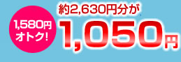 ��2,630��ʬ��1,050��
1,580�ߥ��ȥ���